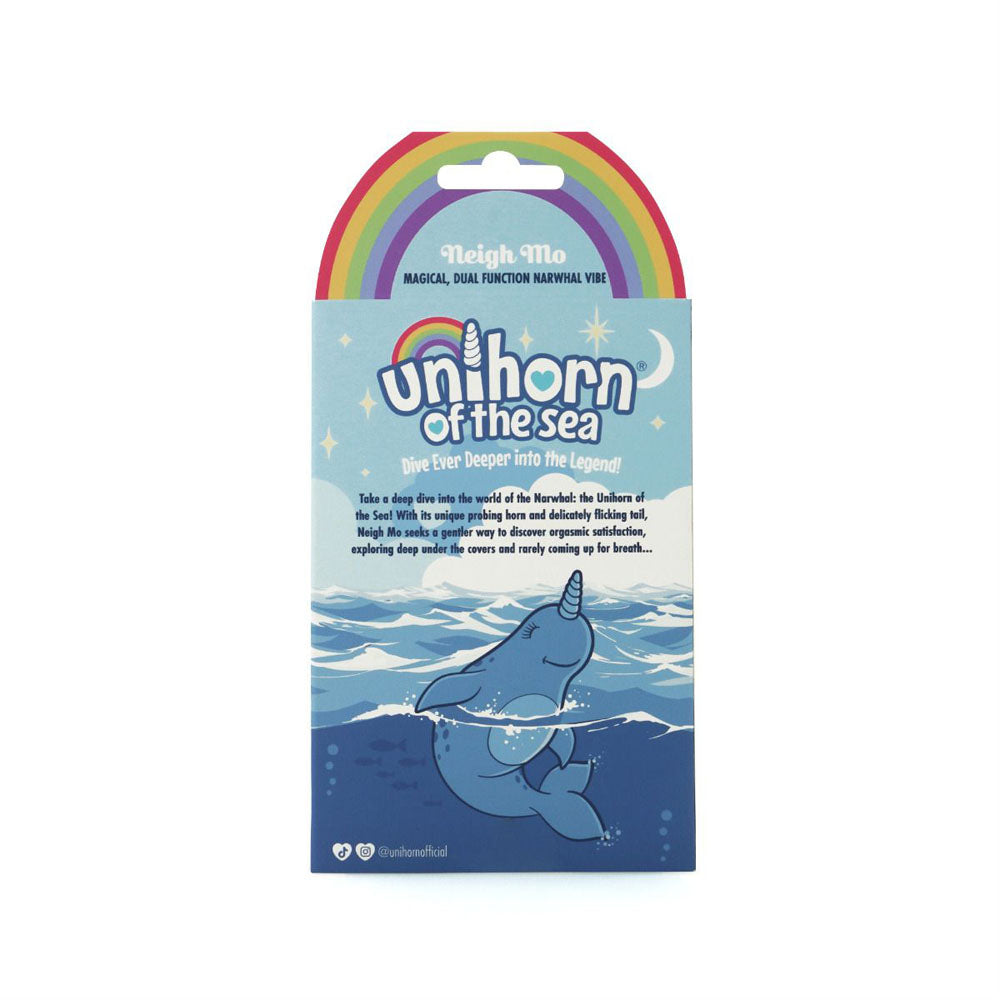 Unihorn of the Sea - Neigh Mo - The Narwhal - Blue USB Rechargeable Dual Motor Stimulator