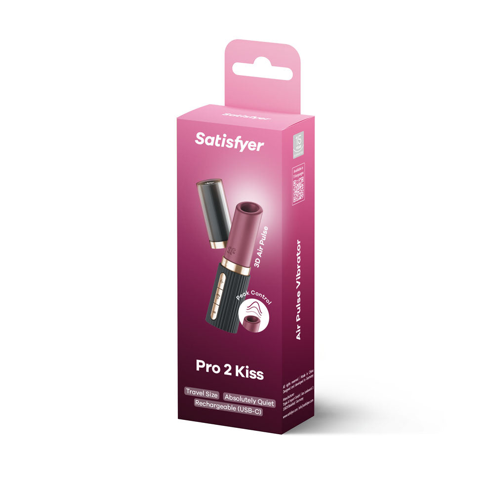 Satisfyer Pro 2 Kiss - Red/Black USB Rechargeable Air Pulse Stimulator