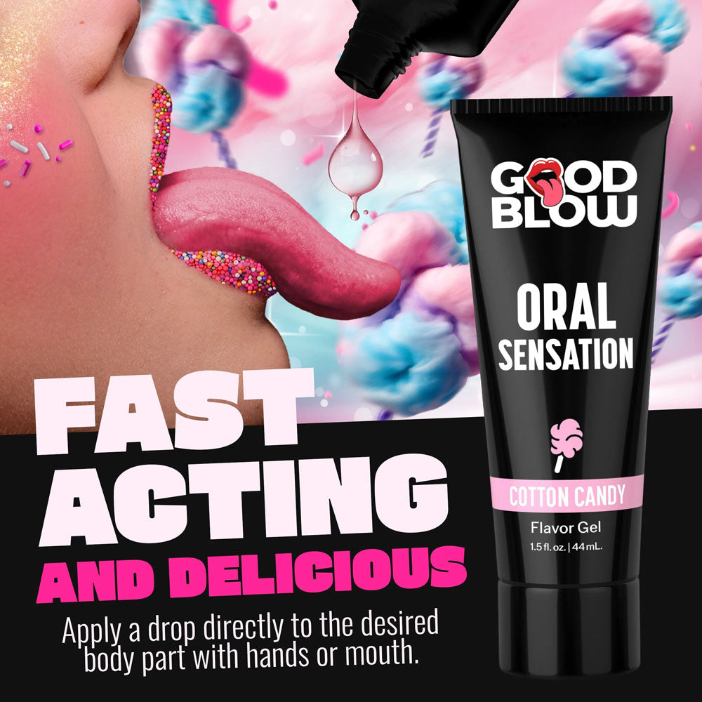 Good Blow Oral Sensation Gel - Cotton Candy - Cotton Candy Flavoured Oral Sex Gel - 44 ml Tube