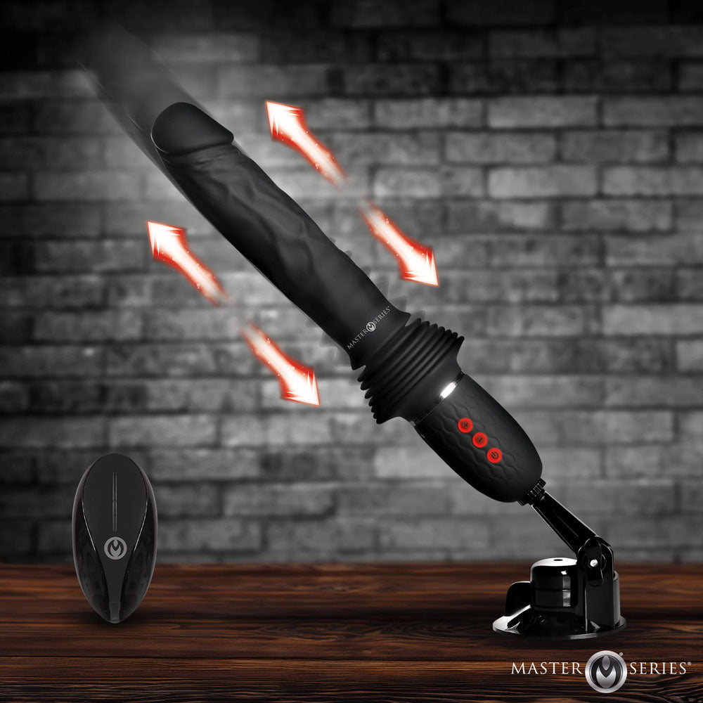 Master Series Ultimate Power Pounder - Black 30 cm USB Rechargeable Thrusting Vibrator