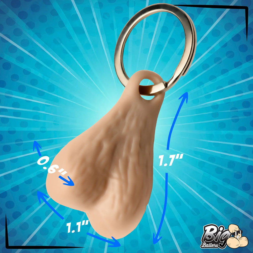 Big Ballers Nuts Keychain - Light - Novelty Keychain