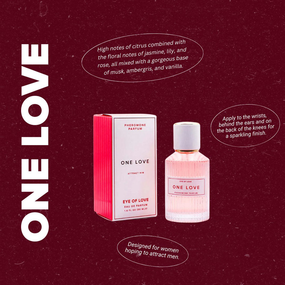 Eye Of Love One Love Pheromone Perfume - 50 ml - Rose Scented Pheromone Perfume for Women to attract Men - 50 ml Spray