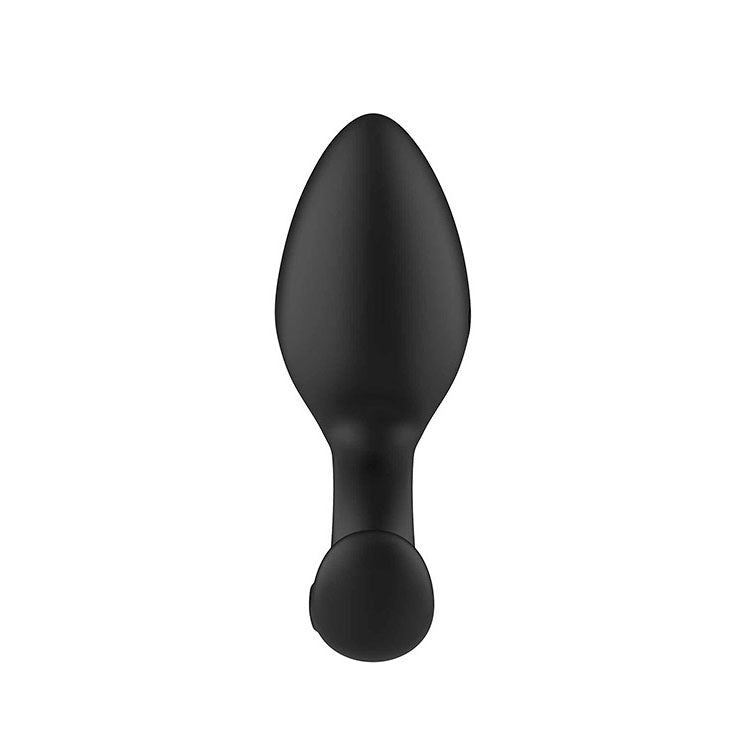 Adam & Eve OMEGA Vibrating Plug - Black 10 cm USB Rechargeable Vibrating Butt Plug with Remote